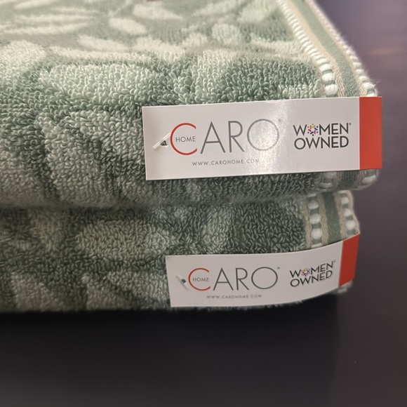 6pc CARO HOME 100% Cotton Bath Towel Set - Sage Mist - Picture 7 of 10